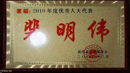 2019年度優(yōu)秀人大代表