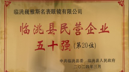  臨洮公司入列2023年度臨洮縣民營(yíng)企業(yè)50強(qiáng)及行業(yè)10強(qiáng)榜單